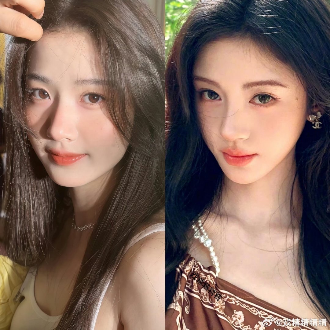 卢昱晓和鞠婧祎清纯相似度99%，不愧是郭敬明看中的演员，小卢是自然美[求关注] 