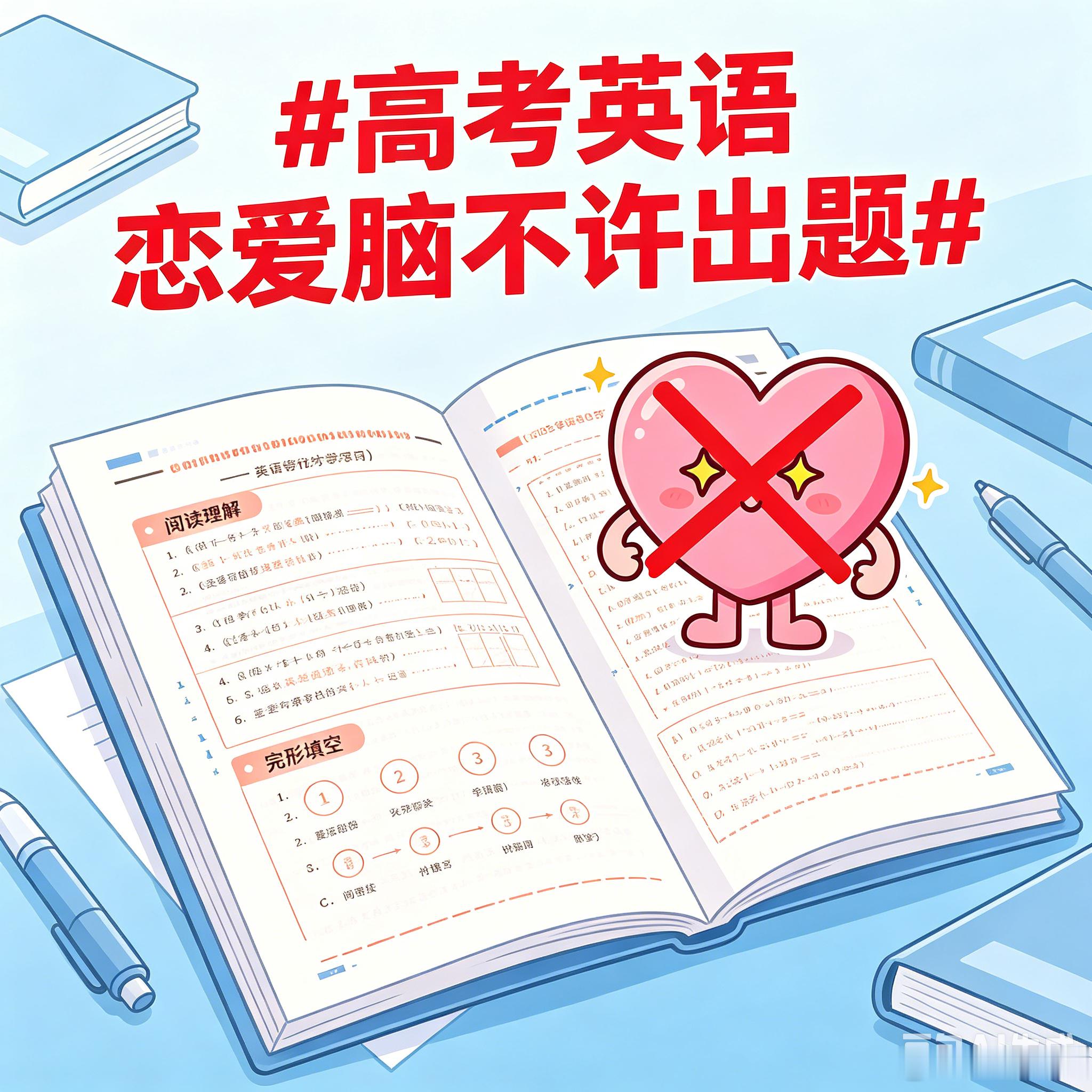 高考英语 恋爱脑不许出题“完形填空又考分手复合？英语出题人是不是恋爱脑？”高考英
