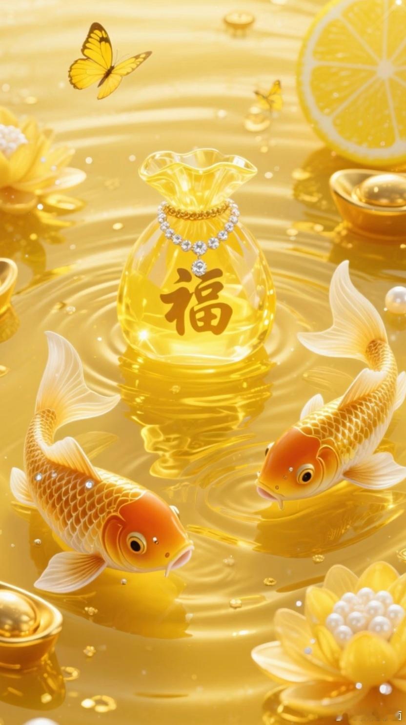 双鱼送福袋，见者福气来。点赞开福袋，让自己福气满满吧。 ​​​