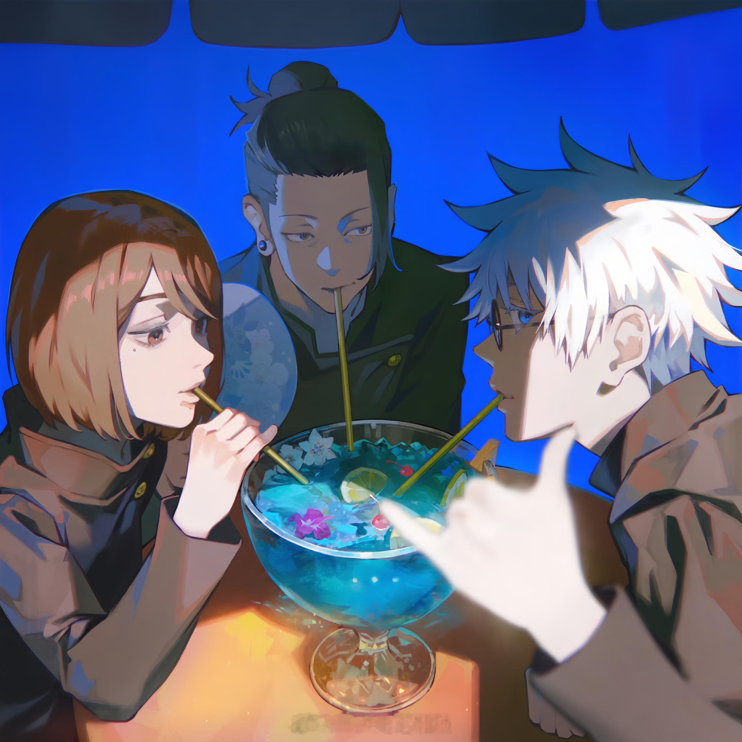 三个人吃一碗冰[色]夏夏你的眼睛能不能离开一下五条悟呢[笑cry]9baMelo