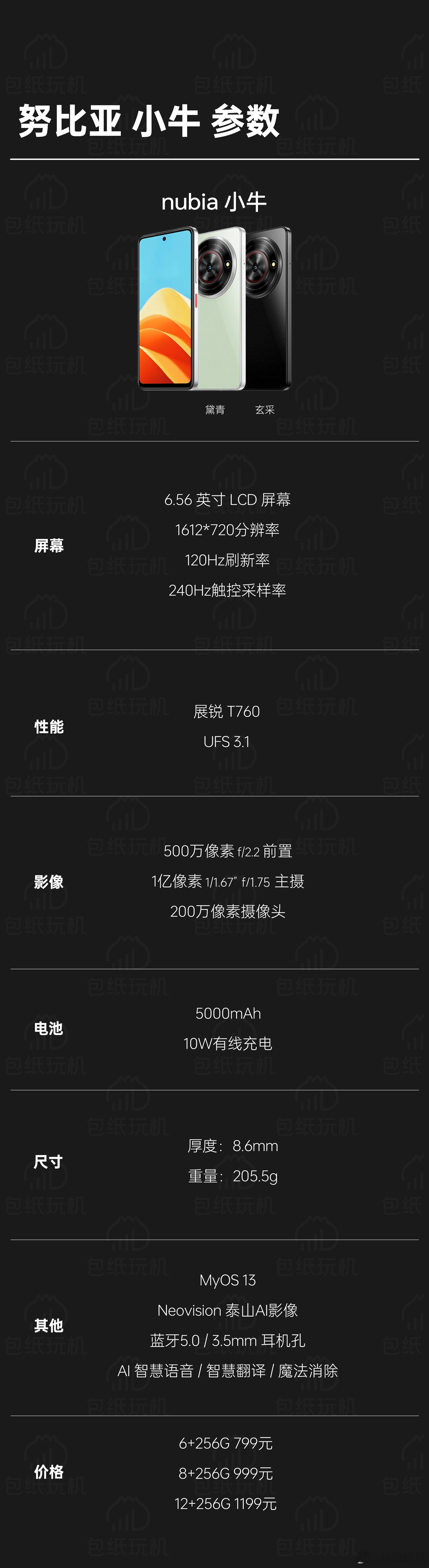努比亚的三款新品，我们整理了一下参数，大家觉得性价比高吗？ ​​​