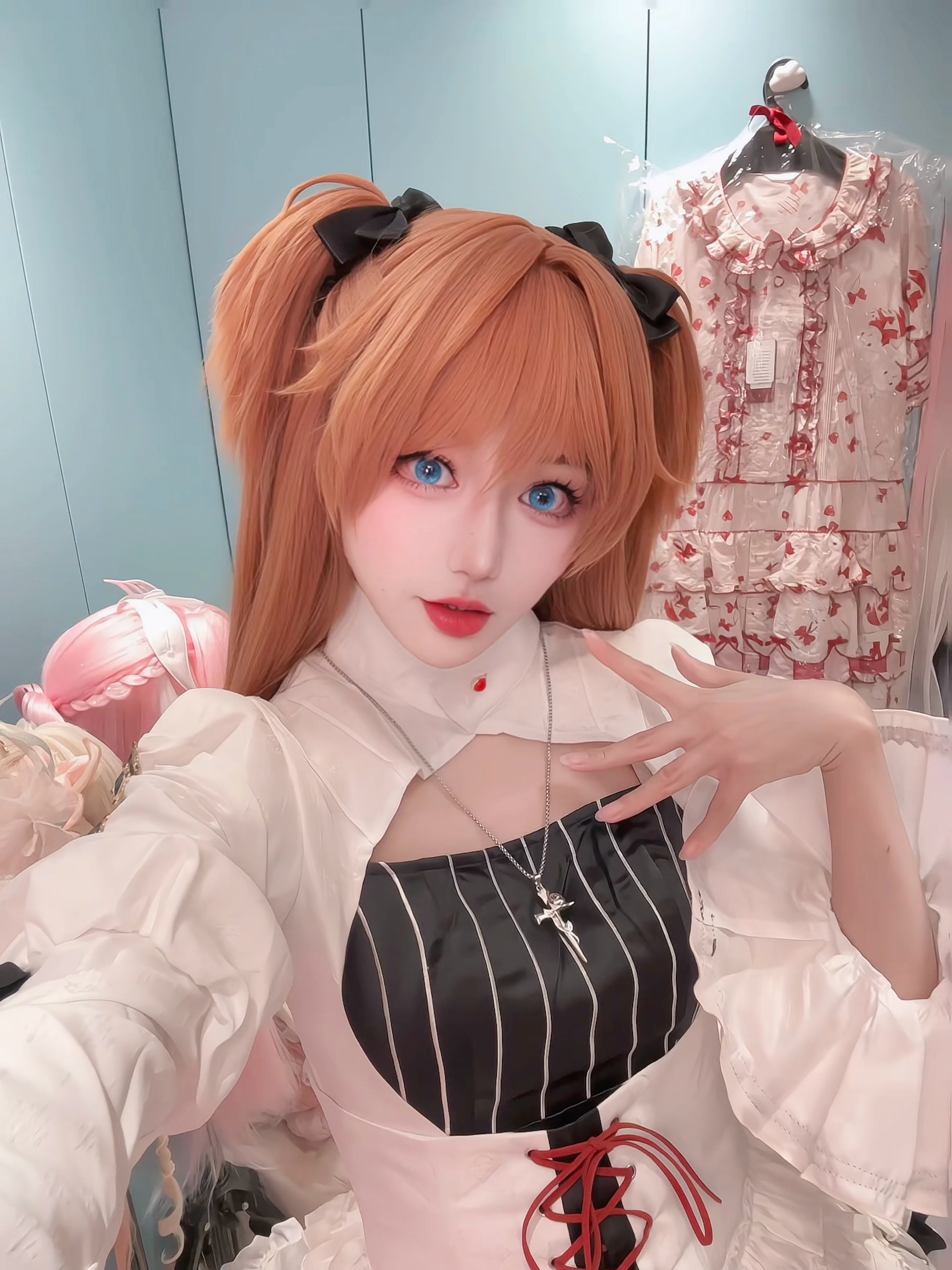 今天又双叒叕出香香出门玩cosplaycos明日香cos