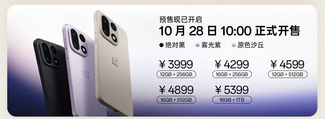 一加15 发布，不出意外 3999 起啦[柯基]各个版本价格如下：12+256/
