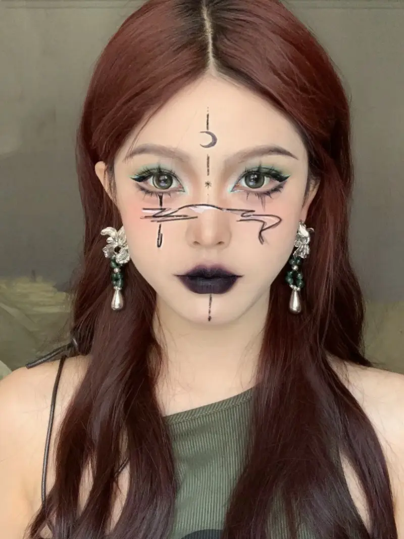 当我音乐节把画里的妆化脸上？！。真的炒鸡绝家人们 冲就完事啦