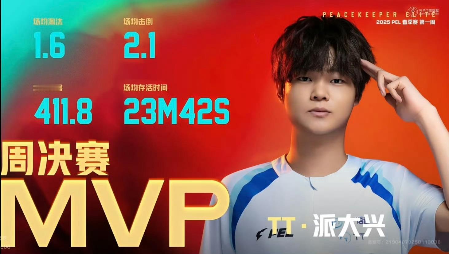 恭喜TT夺得春季赛首周冠军，也恭喜斩获首周周决赛MVP！ 