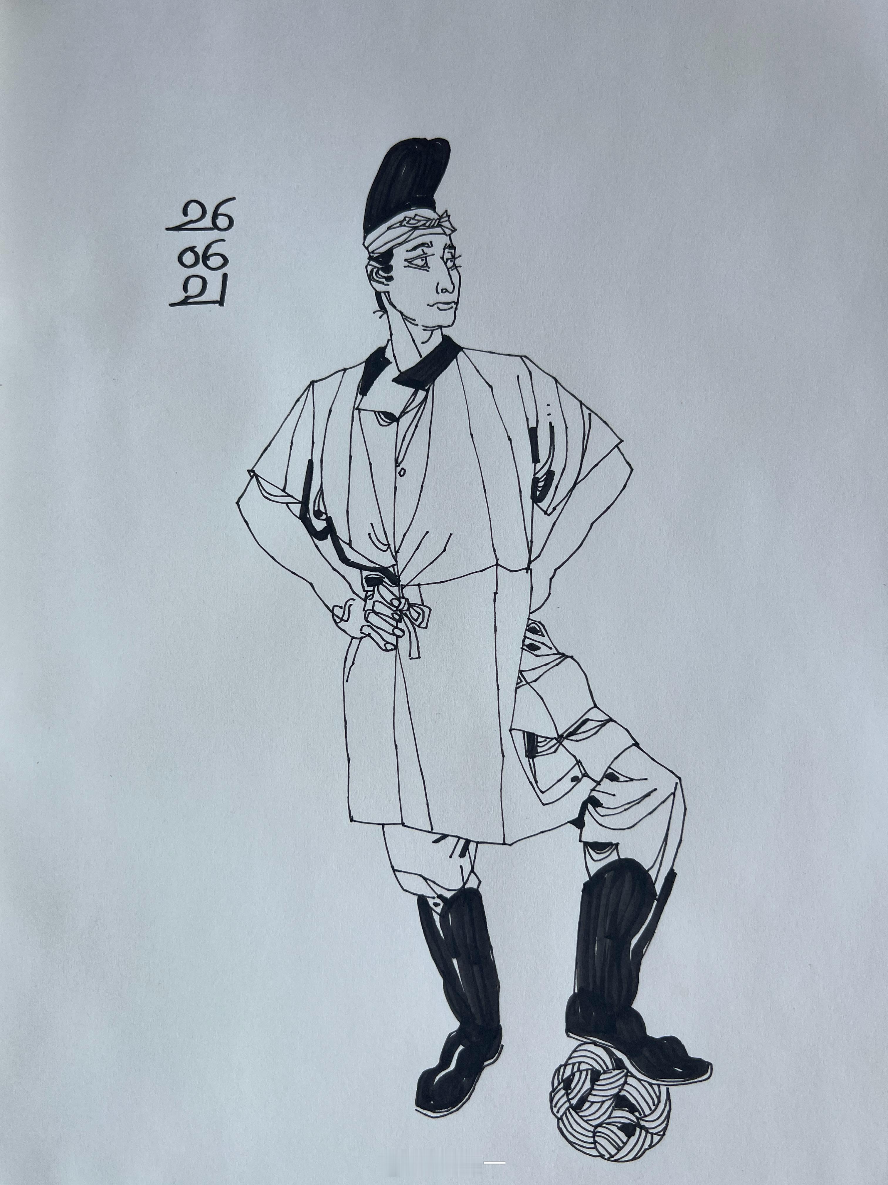 速写.唐宋蹴鞠 