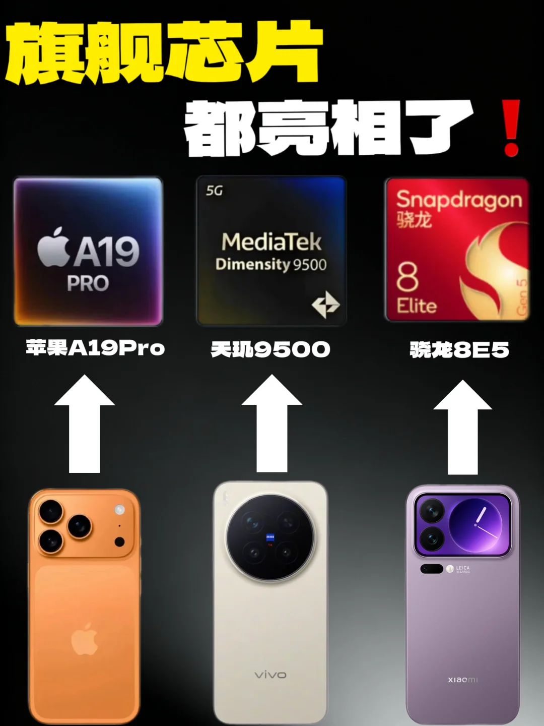3大旗舰芯片发布❗️这场争霸卷到next level