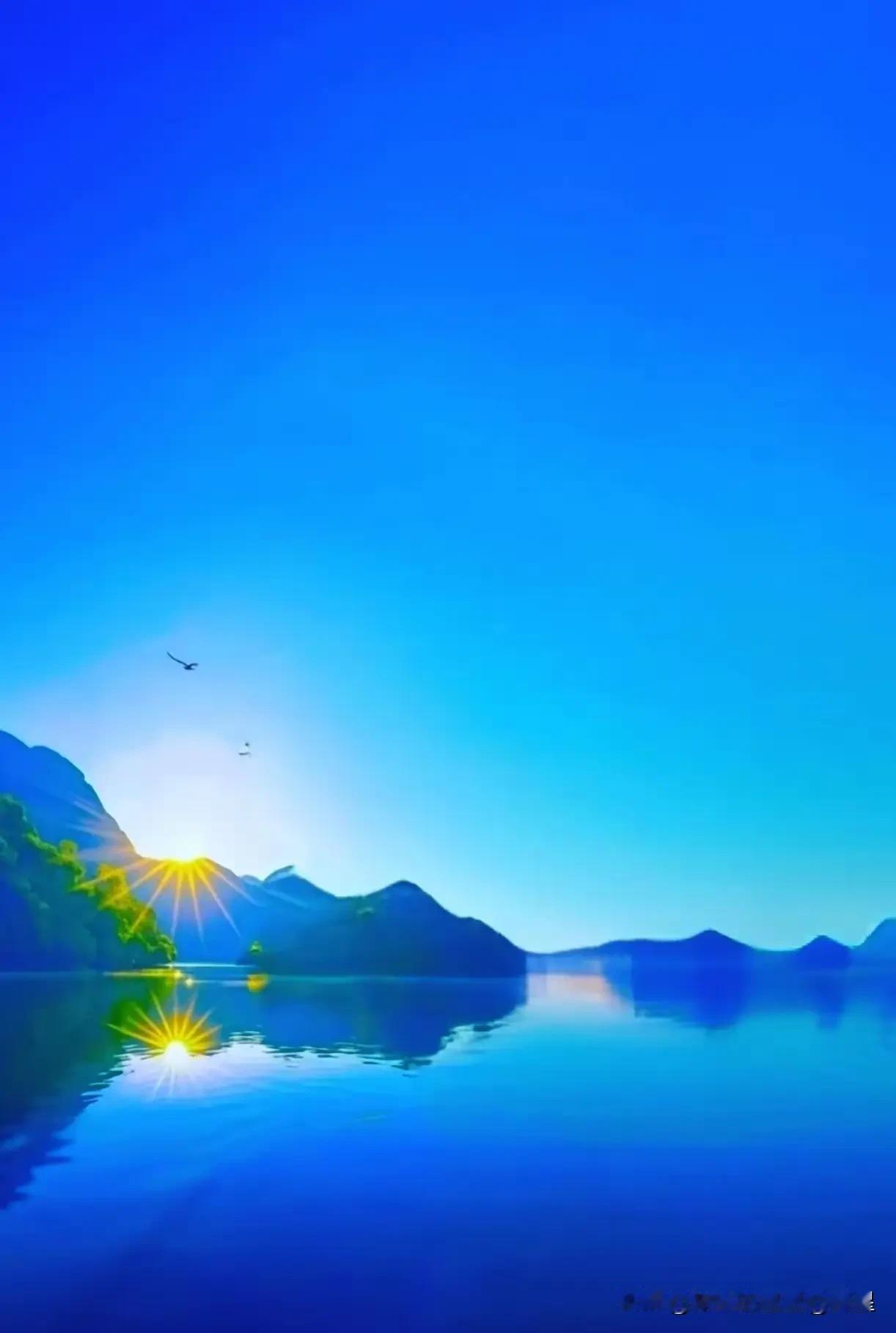 天空色彩纯净，蓝色调给人以清新、舒适的感觉！
一张最美的天空照片