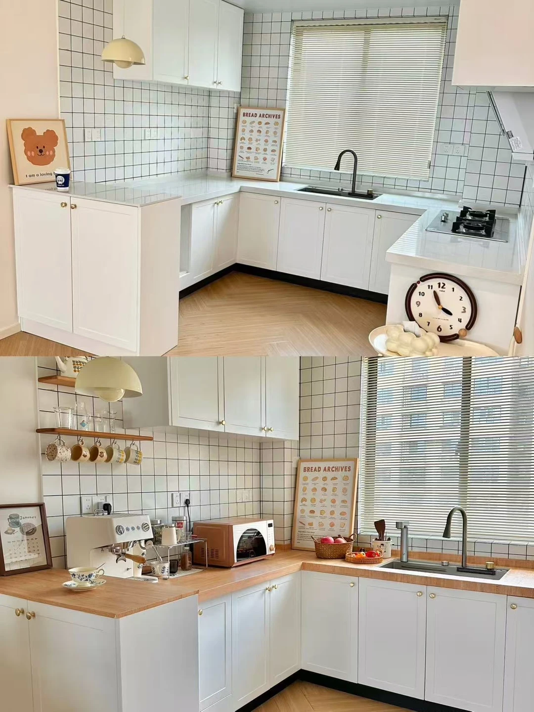 全网抄作业成功🏠白色厨房秒变原木风厨房❗️
