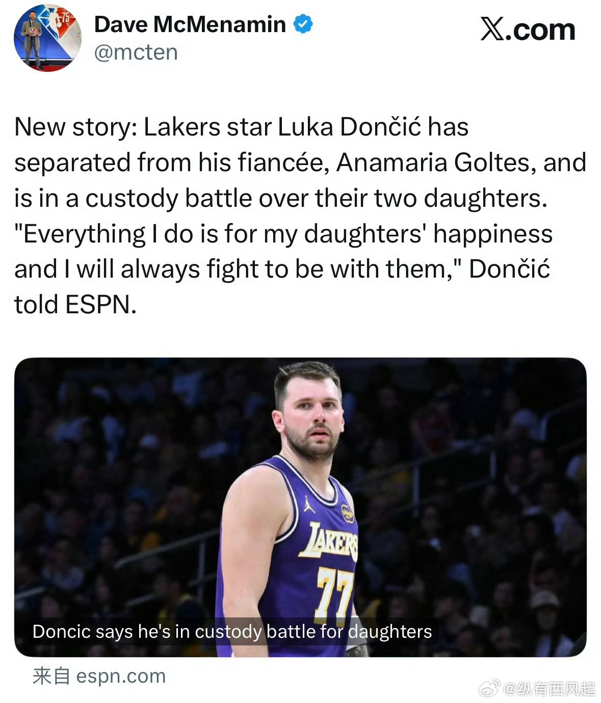 东契奇发声明解除婚约洛杉矶的花花世界，可能诱惑太多了，可惜了青梅竹马