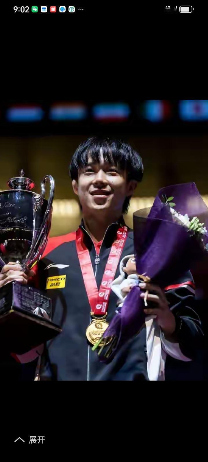 2025年王楚钦6个世界单打冠军，2个团体冠军，2个混双冠军，2个男双冠军，共1