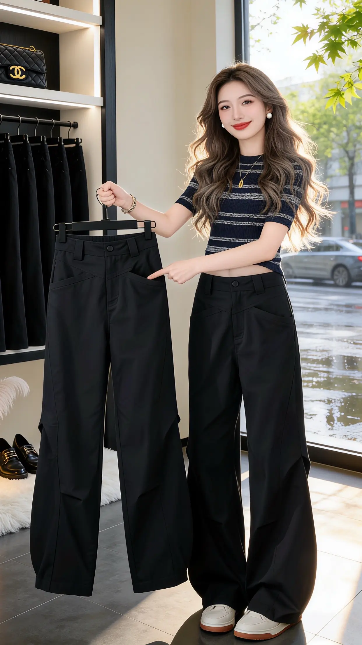 显瘦显高显腿长裤子 高颜值炸街女工装裤 怎么将牛仔裤穿出高级感 穿出你...