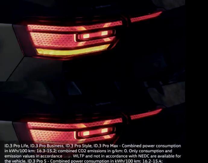 【3月1日发布 中期改款大众ID.3预告图】 近日，大众官方发布了新款大众ID.