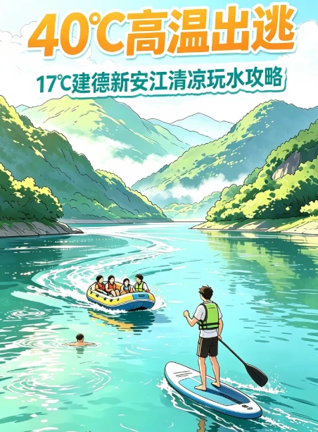 40℃高温出逃✨17℃建德新安江清凉玩水攻略