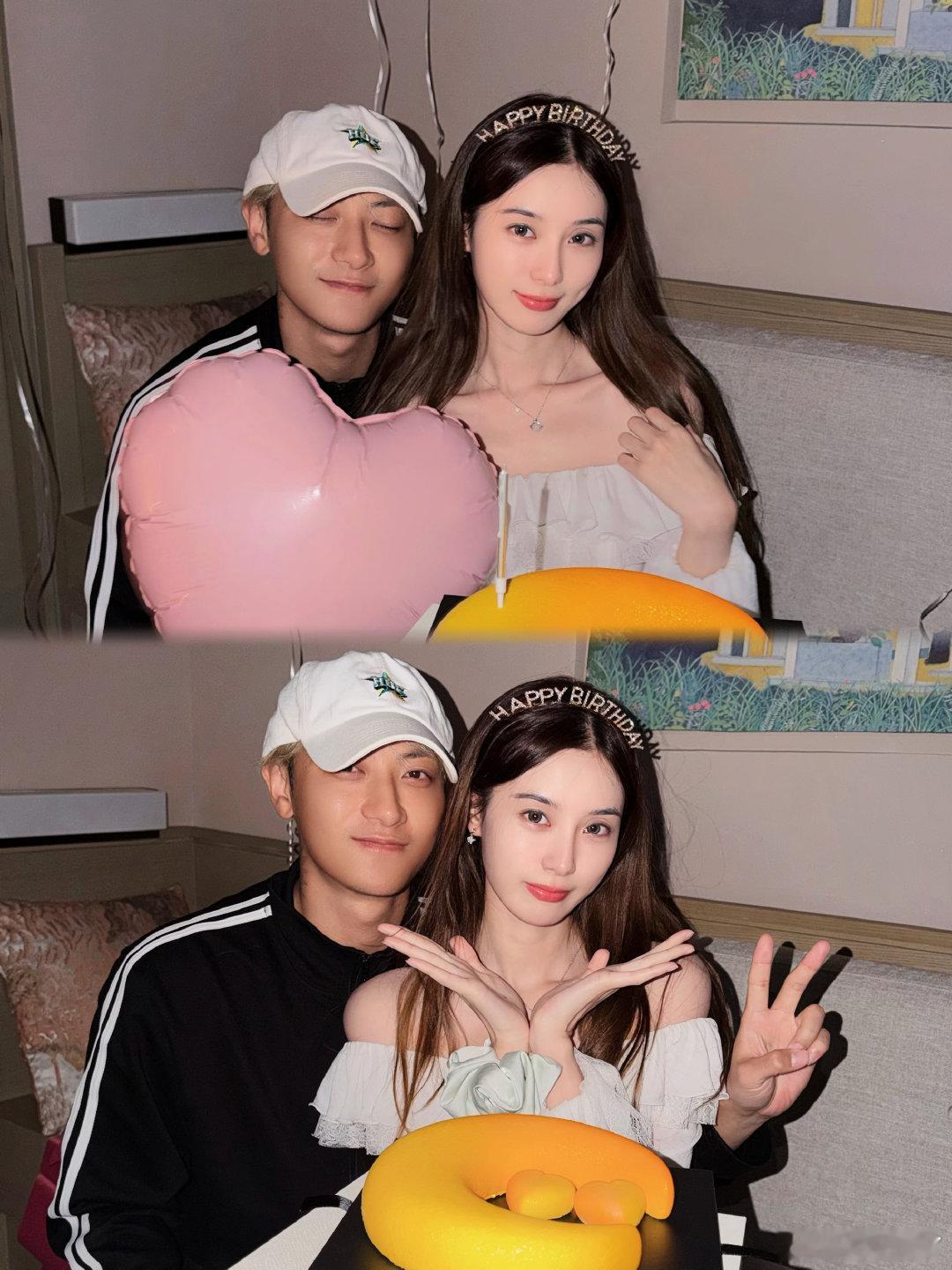 徐艺洋晒与黄子韬生日合照徐艺洋黄子韬庆生合照徐艺洋黄子韬庆生合照，真的处处透着甜