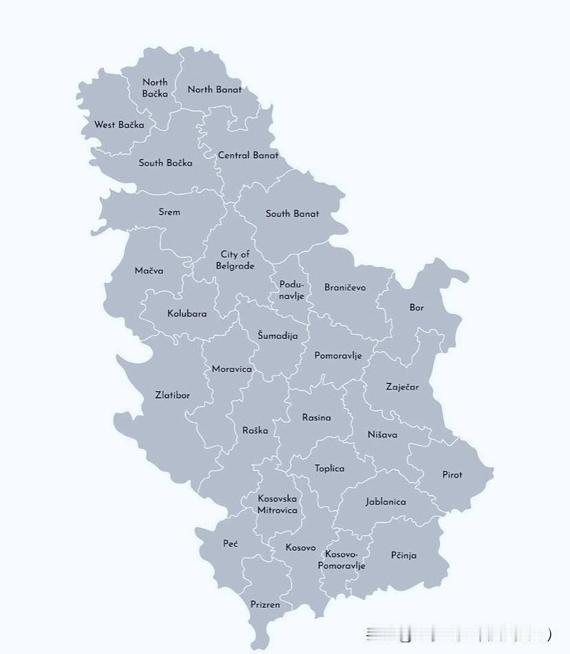 塞尔维亚共和国各行政区划面积
塞尔维亚共和国，总面积为88500平方千米，辖30