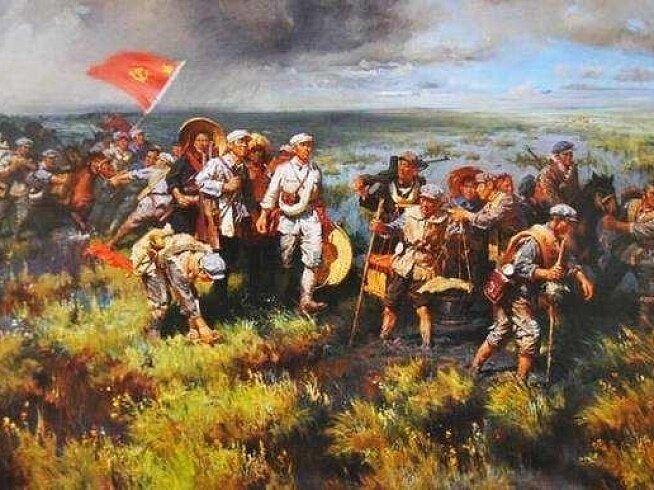 李一氓回忆  长征故事  十六

过草地

爬完雪山，就是要过一个四五天路程的草