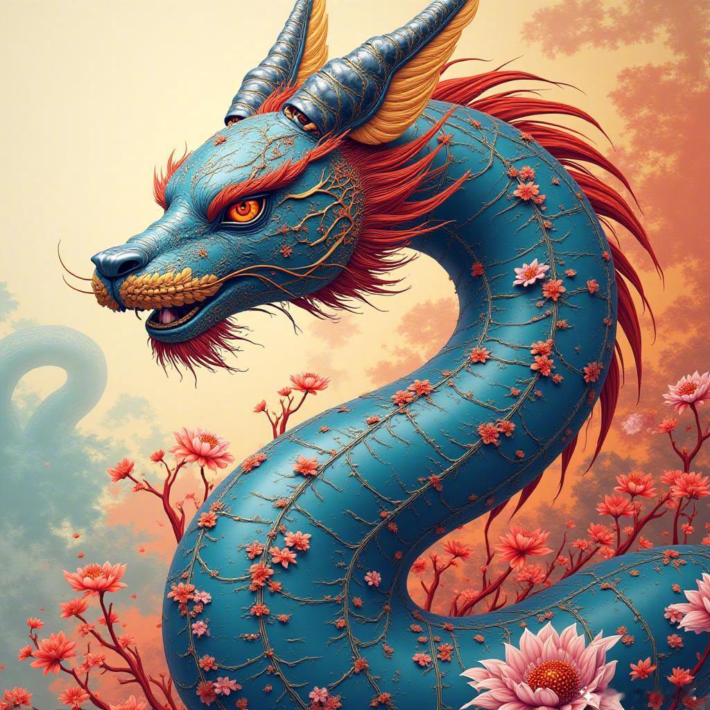 未来与古韵交融，科技与艺术共舞。色彩斑斓，幻想无限。✨  未来科技   艺术  