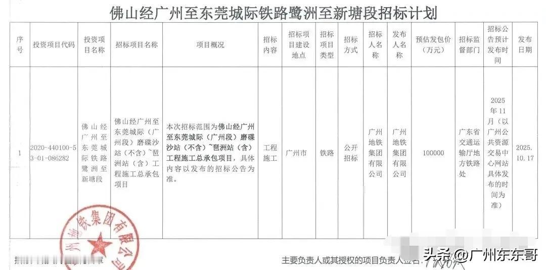 佛穗莞城际首个站点区间即将动工
工程造价10亿！佛山经广州至东莞城际（广州段）磨