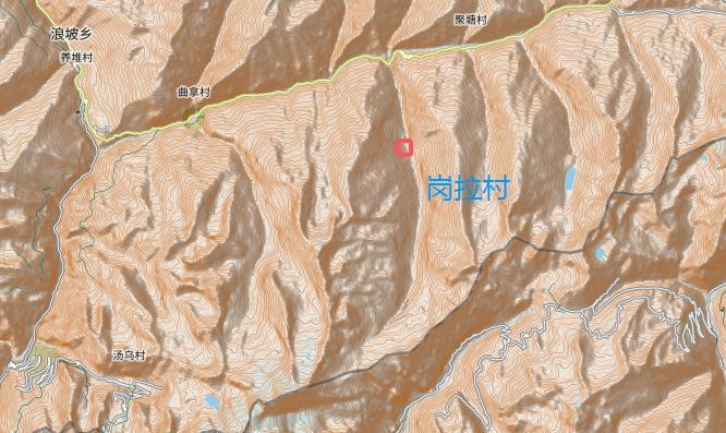 我国在错那市浪坡乡即将建成新的抵边新村---岗拉村。岗拉从中印边境实控图（图6）