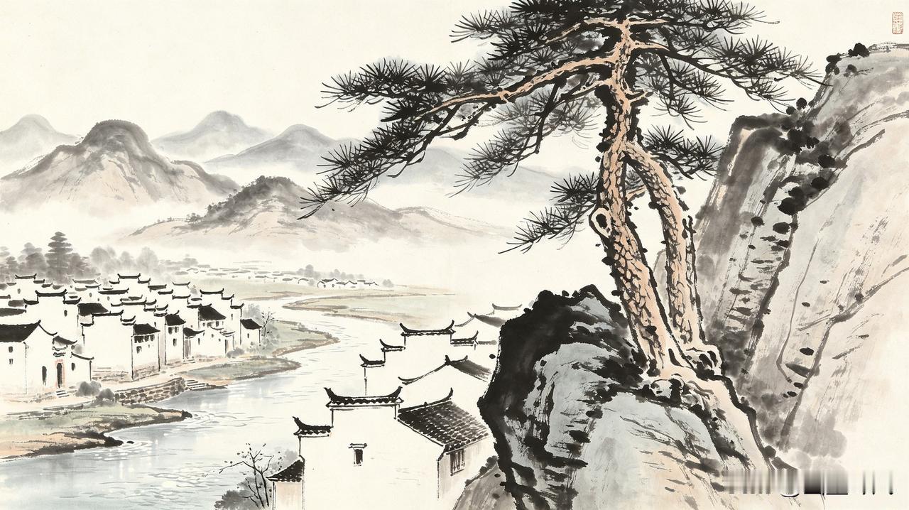 青山不语含诗意，碧水无声蕴雅情。
晓雾轻笼林壑静，清风漫拂柳丝盈。
闲观云影天边