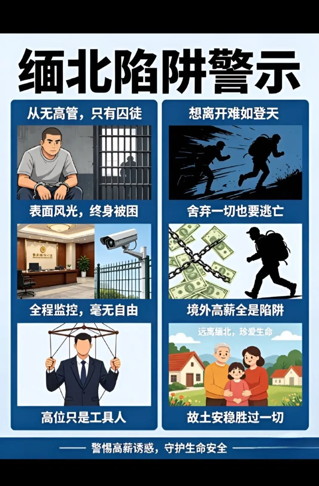 网络诈骗防范常识 预防青少年犯罪 远离缅北 缅北不是天堂 反诈骗宣传