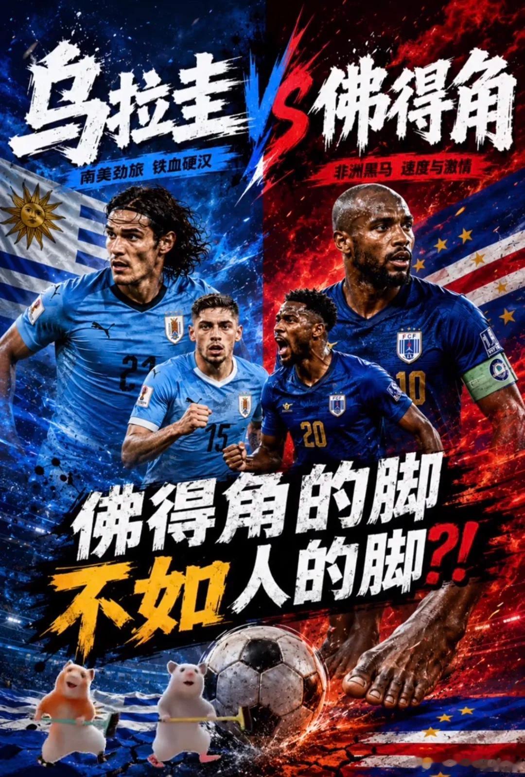 佛得角的脚，不如人的脚？！039 世界杯乌拉圭vs佛得角开球：乌拉圭🇺🇾走位