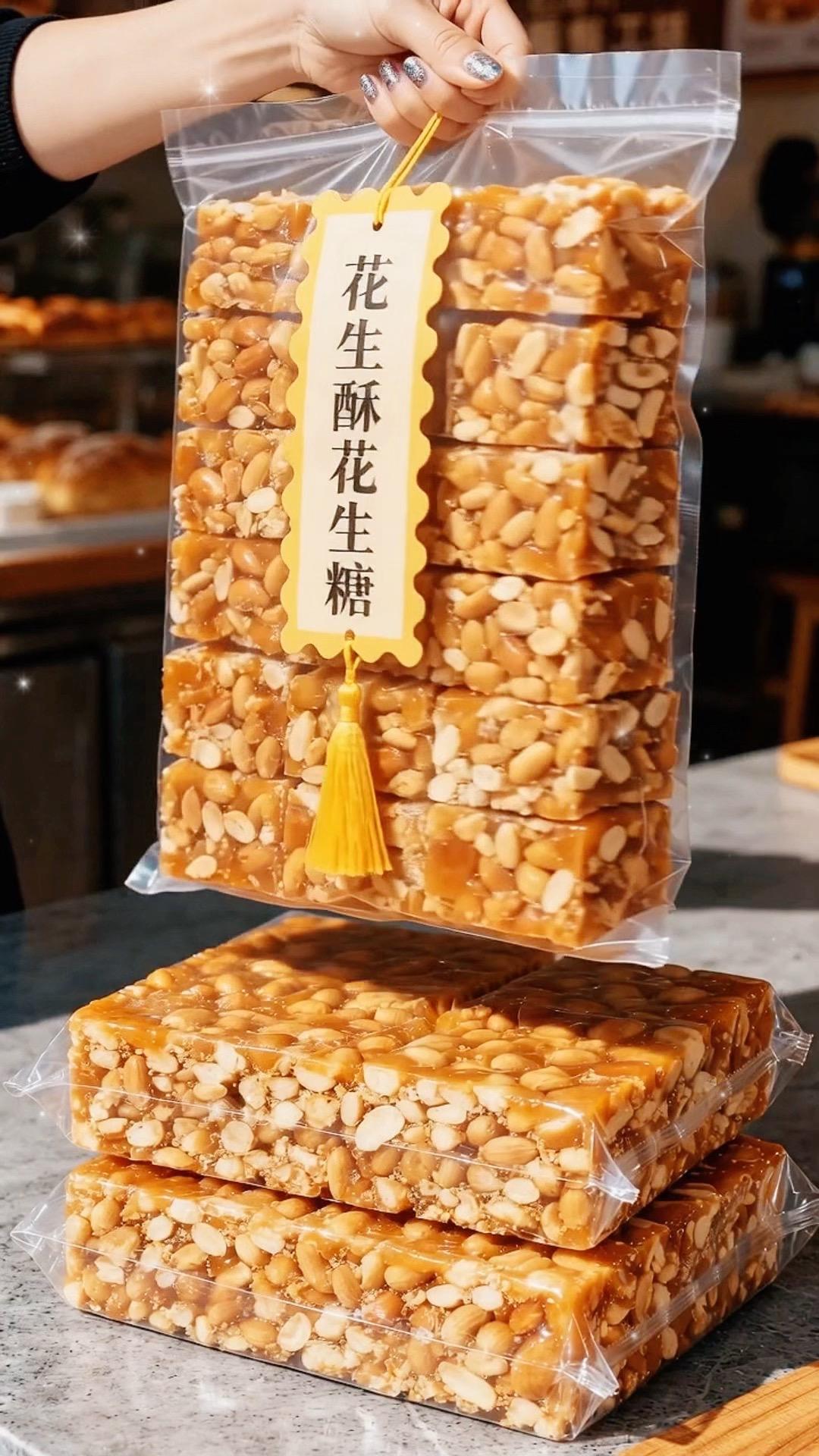 想吃酥糖又怕甜腻的朋友，可以试试这款木糖醇花生酥 不添加蔗糖，搭配饱满...