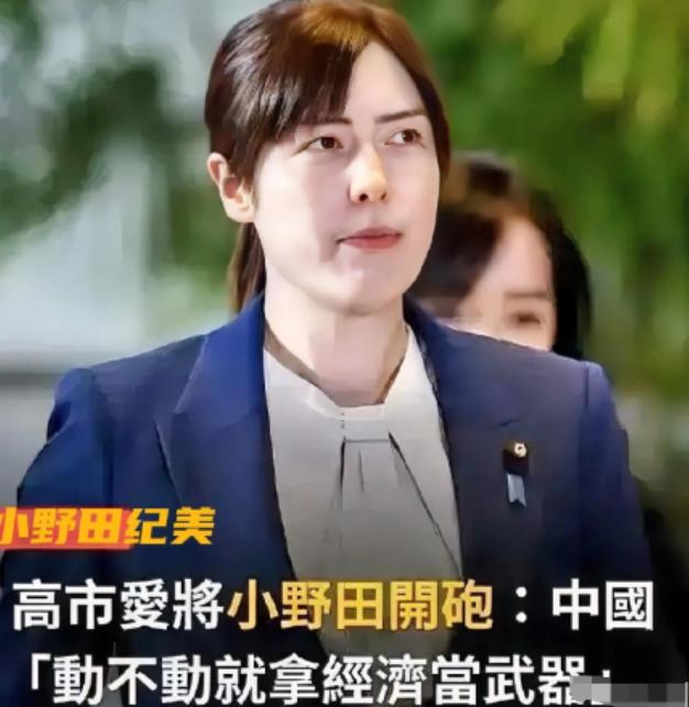 中日关系回不去了，
日本经济大臣小野田纪美发文抗议：“反制日本就是经济宣战”。