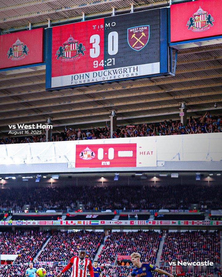 泰恩河畔德比中，桑德兰队并没有把纽卡斯尔联队的名字写在记分牌上……而是选择称他们