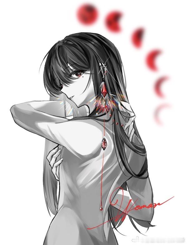 【石榴石】给家女画了生贺，因为本仁第一次画裸背，上色有些地方上得有些不合理请见谅