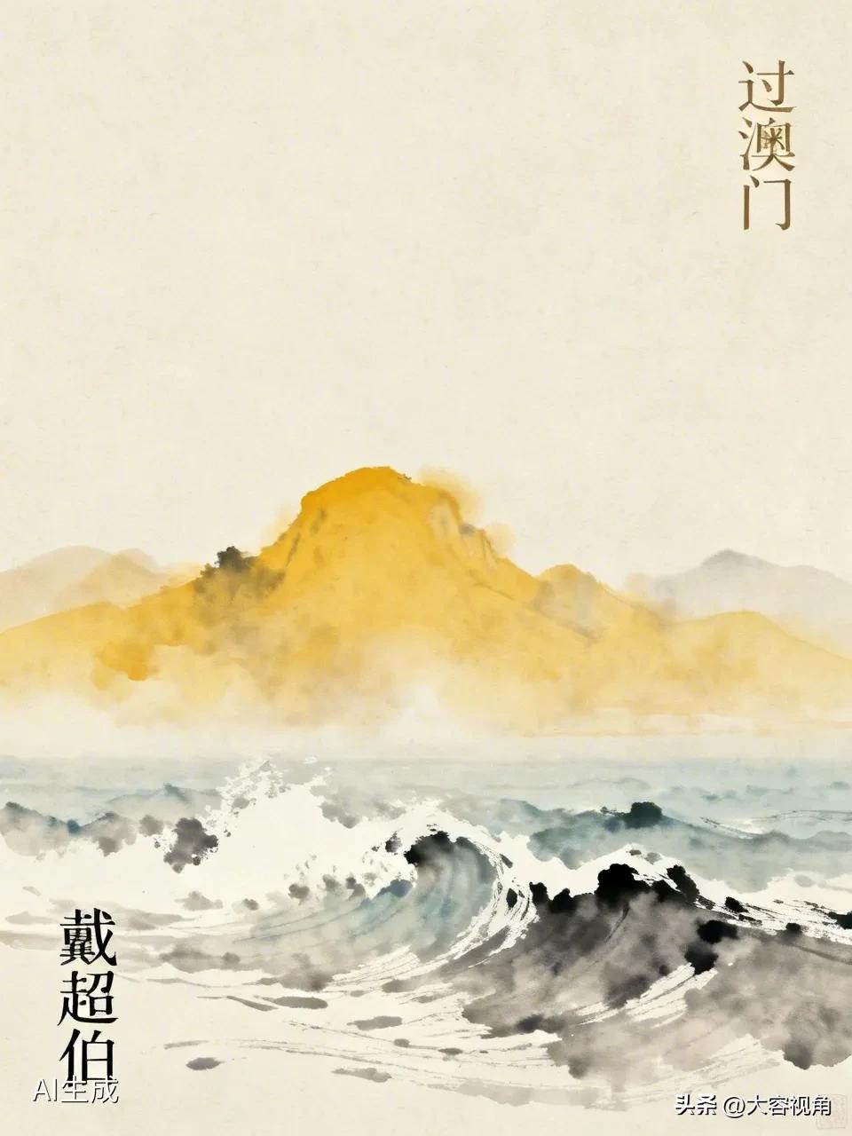 澳门诗抄  蒋超伯1863年作《过澳门》
海天风急叫兜兜，咫尺蕉门锁上游。
罗列