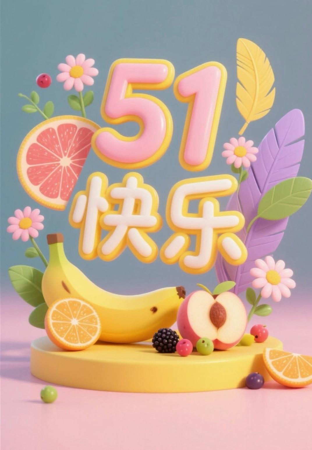 51快乐，愿你放松身体，尽情享受假期。
