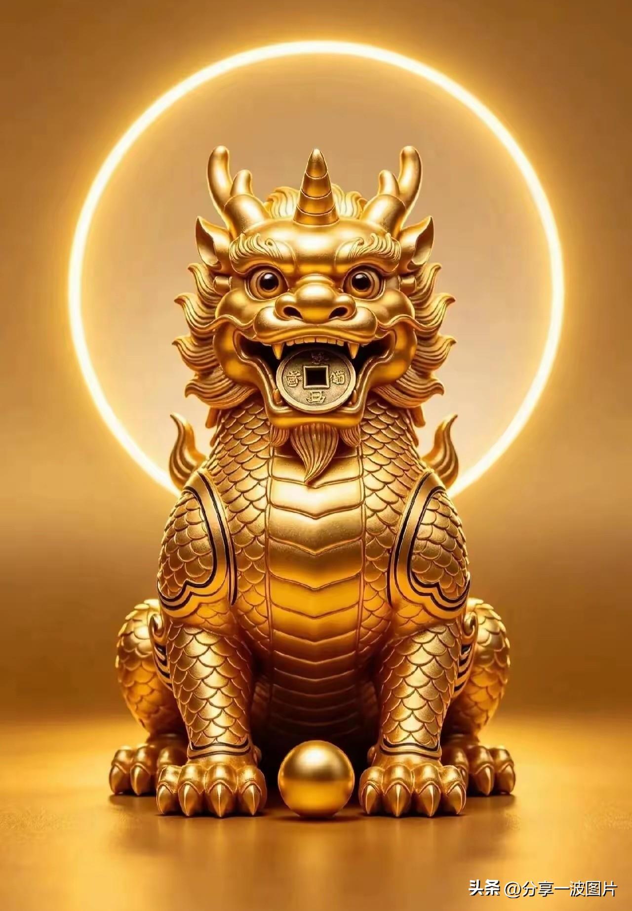 金貔衔币招鸿福，
瑞兽守财纳万金。