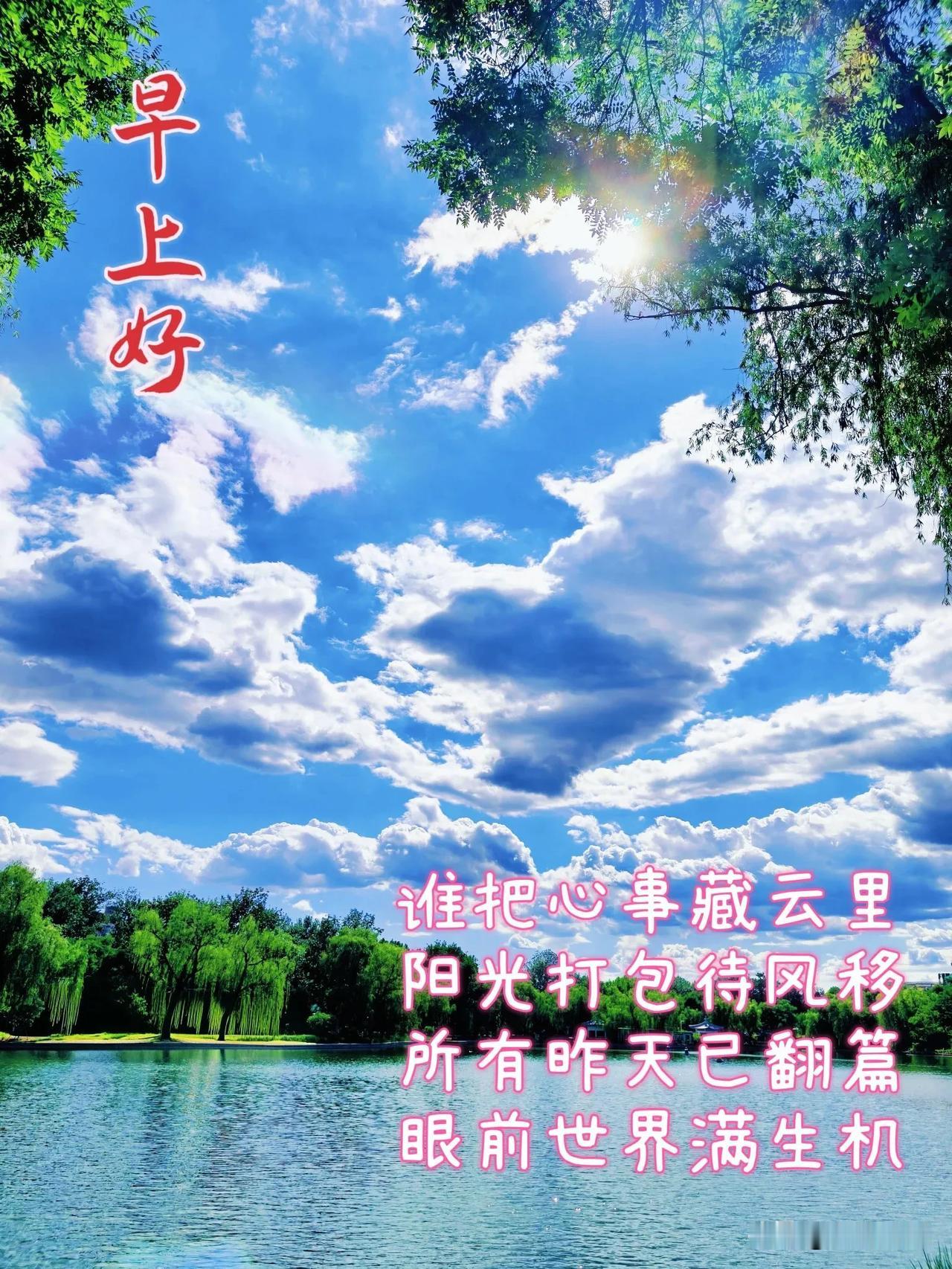 清晨蓄满元气，心怀热忱，认真奔赴崭新的一天。
