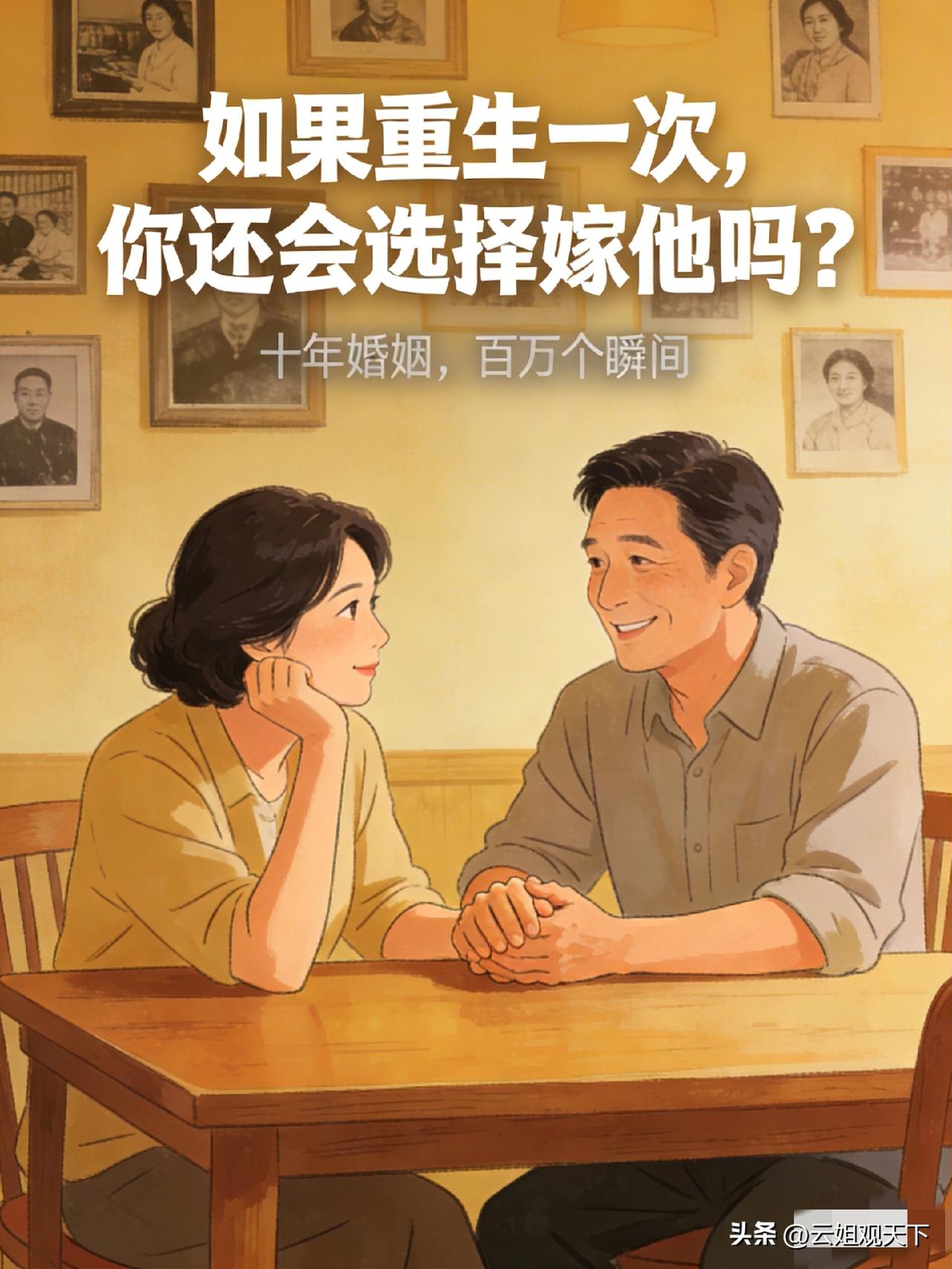 问所有姐妹一句真心话
 
如果老天再给你一次重生的机会
回到未嫁之时
你，还会嫁