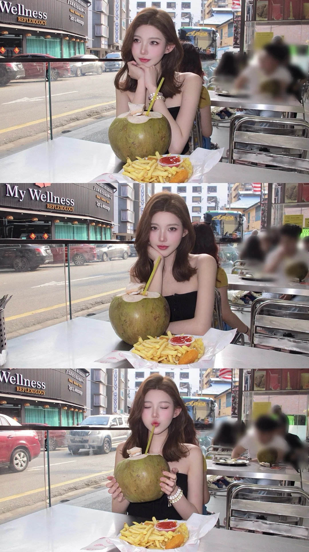 当我在路上边吃塔饼边拍照🇲🇾