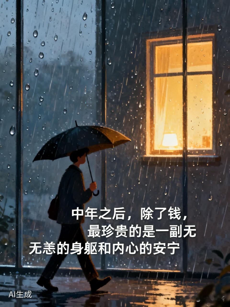 中年之后，终于看清，除了钱，最珍贵的是一副无恙的身躯。它支撑你行走人间，看四季更