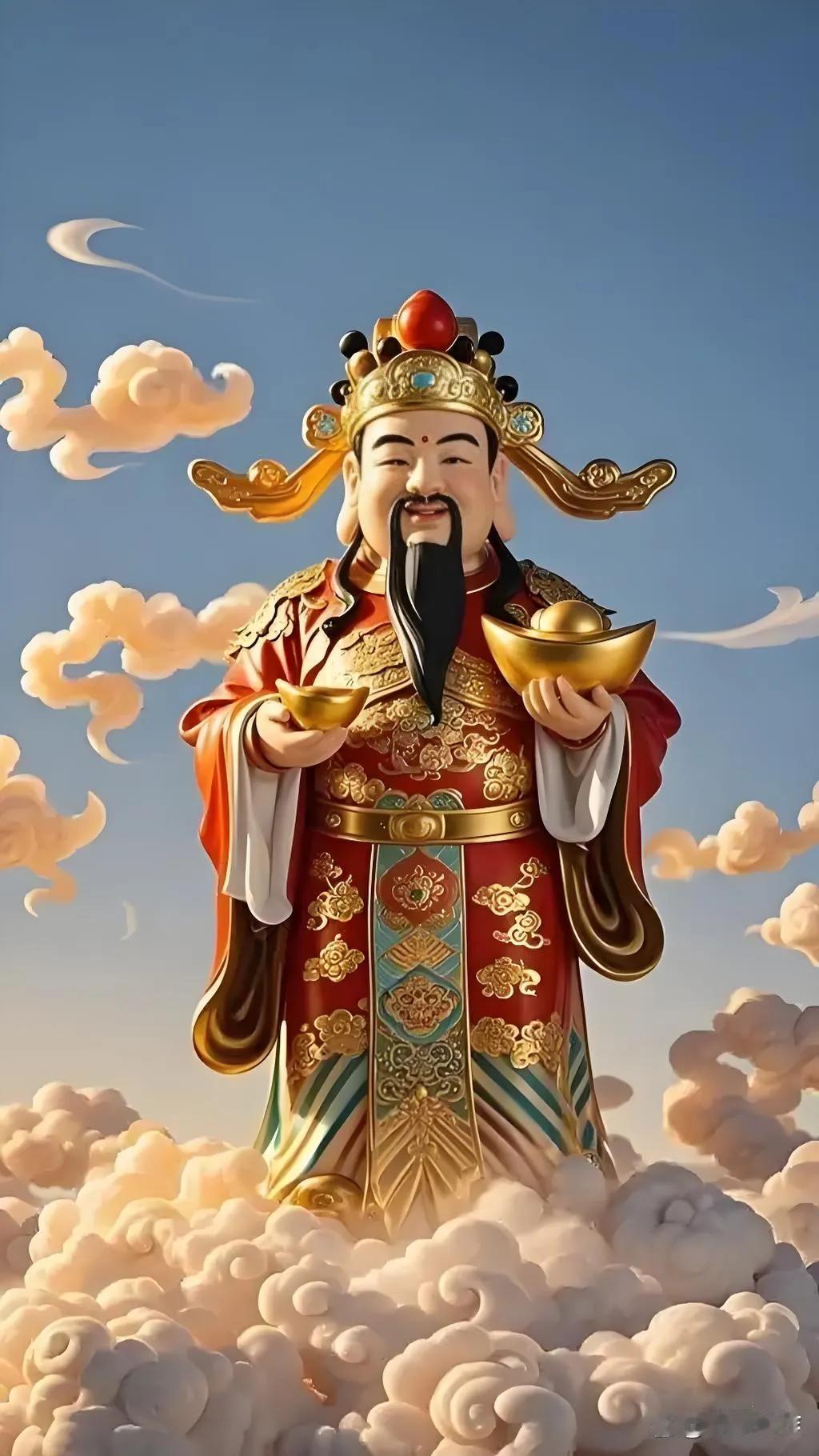 下联：开门迎接财神。诚邀上联喜事连连接财