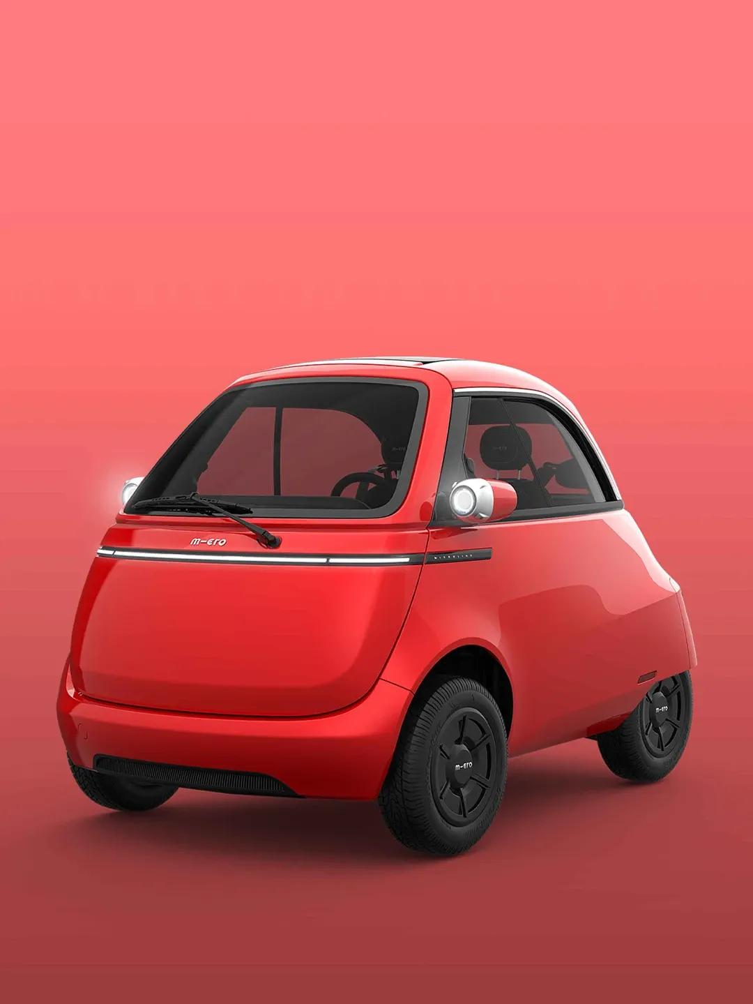 2025款瑞士品牌Micro Microlino是一款复古风格的都市微型电动车，