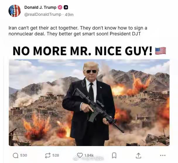 堂堂一个超级大国的总统，
竟然摆出黑手党的造型。我真是服了！还有谁比老特脑洞更清