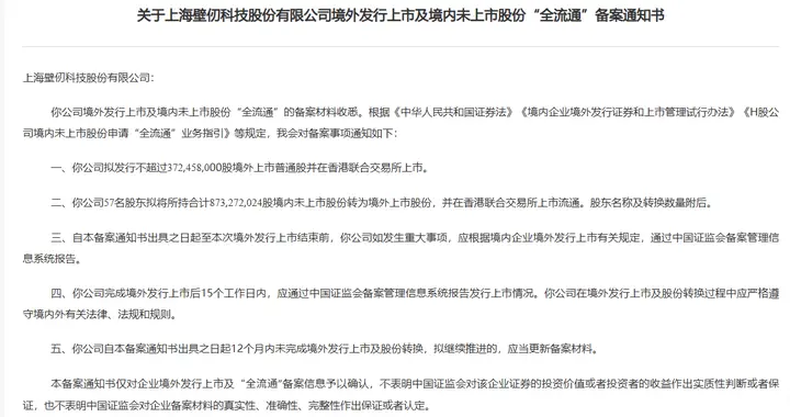 壁仞科技完成境外上市备案，拟赴港IPO