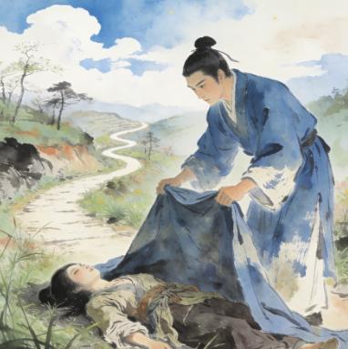 1411年春，马铎在进京赶考的路上，看到有一个女子的尸体在路边暴晒，他于心不忍，