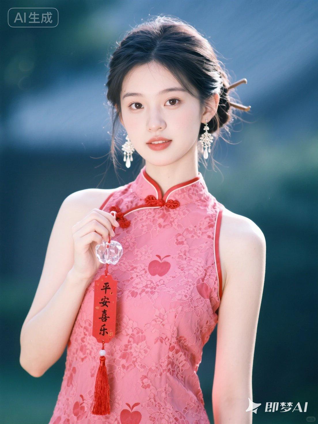 古风少女，手持平安喜乐符，愿你平安喜乐每一天。