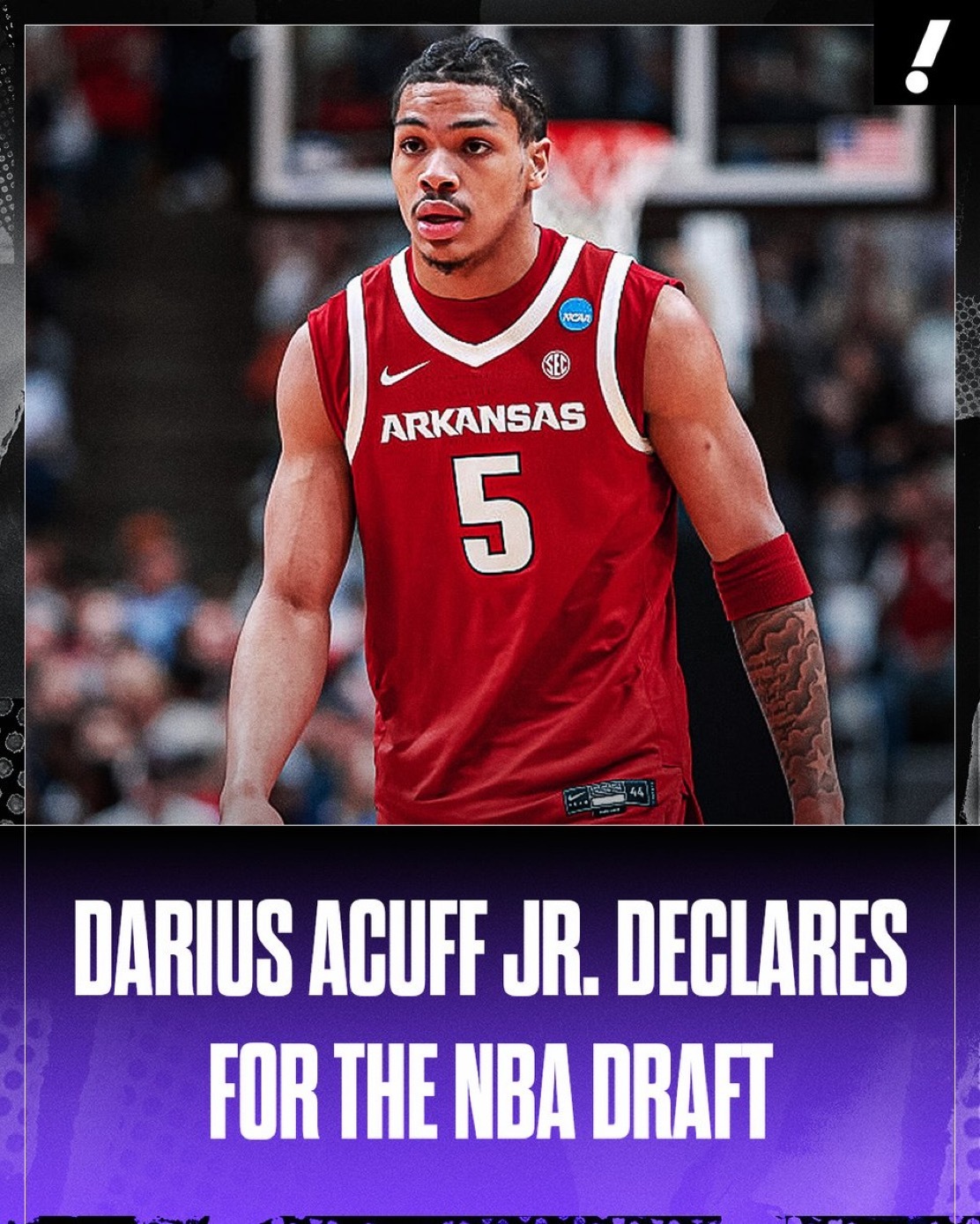 共识首位阵容全美最佳球员Darius Acuff Jr. 宣布参加2026年NB