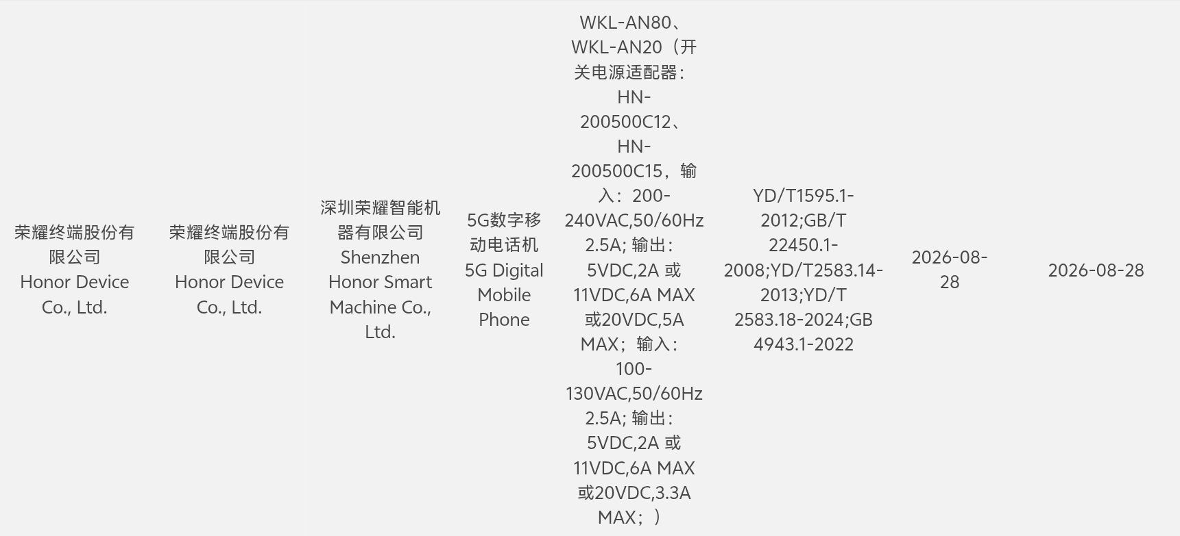 荣耀Magic9系列两款新机疑似入网了，内部代号Twinkle，标配100W快充