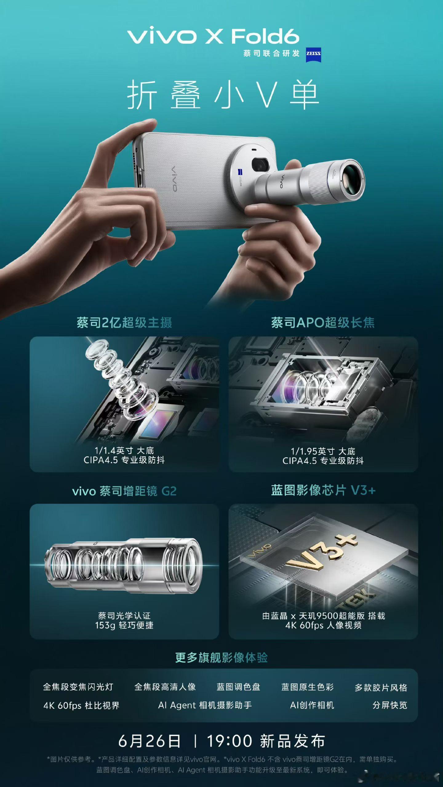 vivo X Fold6配置单来了，过几天我就换成主力机