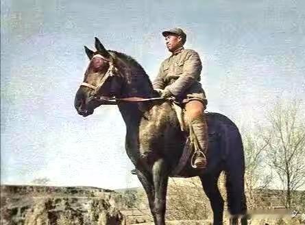 一张拍摄于抗战时期，朱德总司令身骑战马的珍贵老照片。照片中的朱老总英姿飒爽，威武