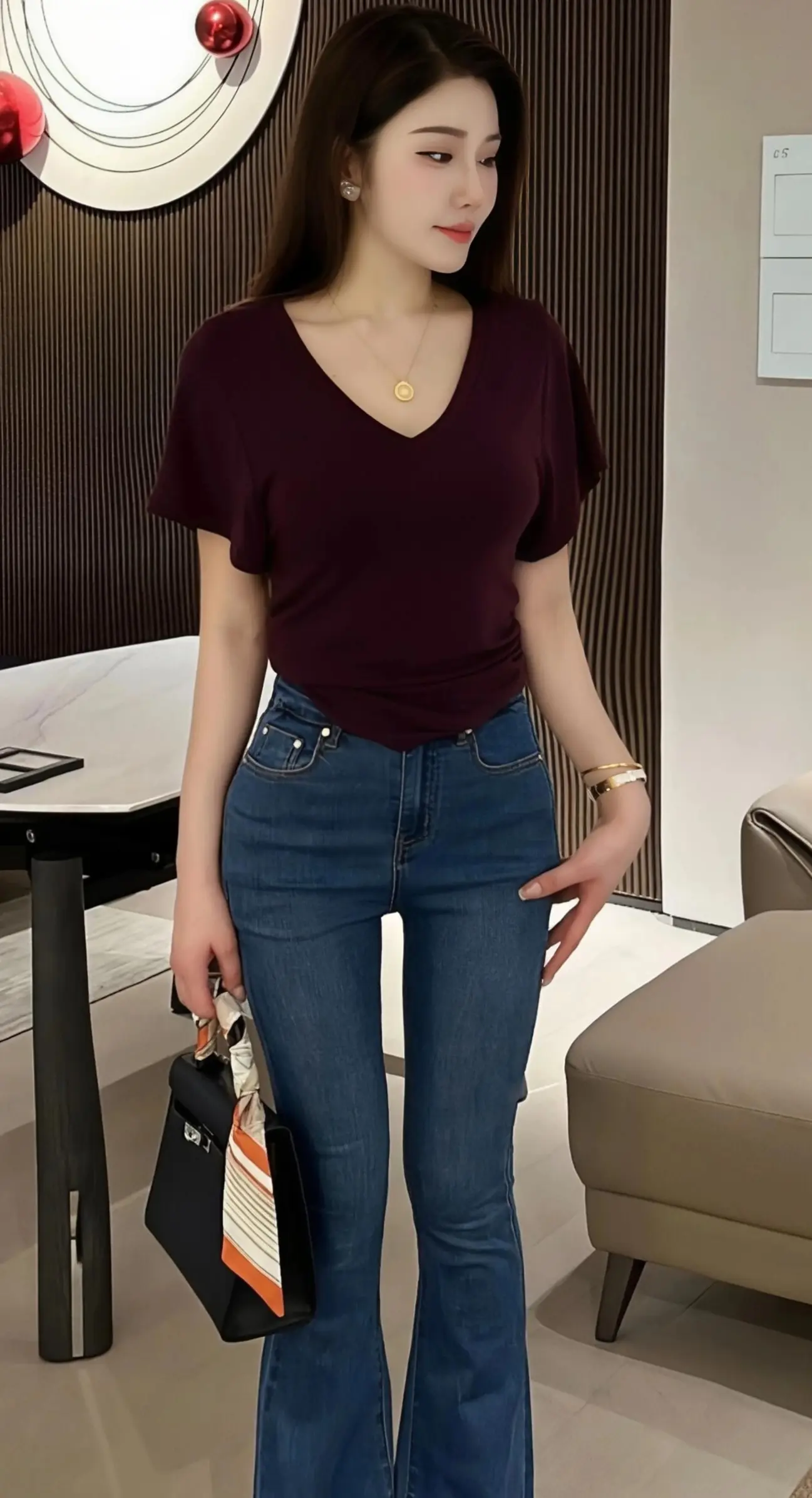 牛仔裤穿搭 牛仔裤女神 修身型牛仔裤女 时尚穿搭时尚穿搭时尚 好身材好气质