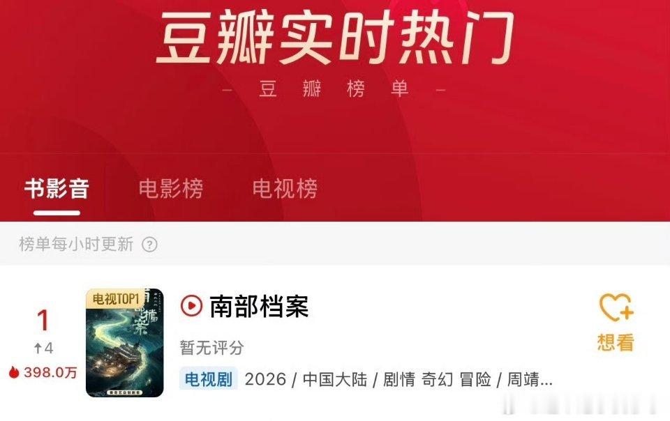 南部档案豆瓣第一南部档案豆瓣登顶豆瓣实时热门飙升榜TOP1。张新成
